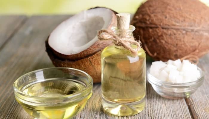 coconut oil on a table